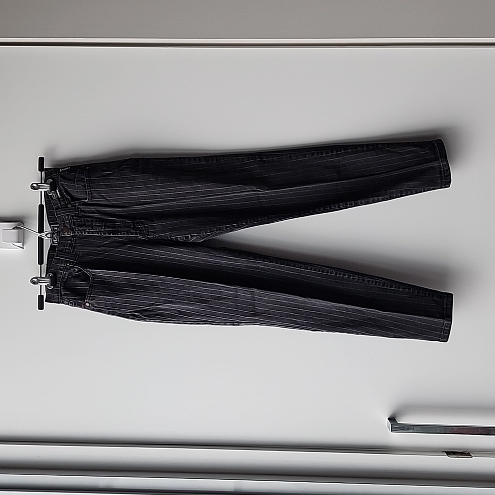 Vintage Versace Jeans Couture Pinstripe High Waisted Jeans